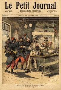 El billete de alojamiento, proporcionado por el ejército a sus soldados en el campo para solicitar alojamiento a los civiles. Grabado en “Le petit journal” 23/09/1893. Colección Selva.