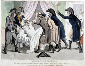 El arresto de Pichegru - grabado de Unknown artist