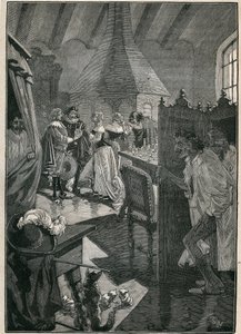 El arte del vidrio: los vidrieros. Grabado de 1885 en “Les arts et metiers illustres” de Adolphe Bitard. de Unknown artist