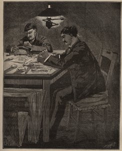 El arte de la lapidaria: grabado de concha camafeo. Grabado de 1885 en “Les arts et metiers illustres” de Adolphe BITARD.