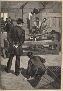 El arte del tour: la Torre Blanchard. Grabado de 1885 en "Les arts et metiers illustres" por Adolphe BITARD de Unknown artist