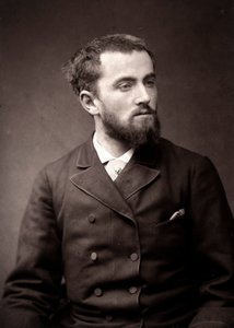 El artista Camille-Alfred Pabst fotografiado con motivo del Salón de París de 1881