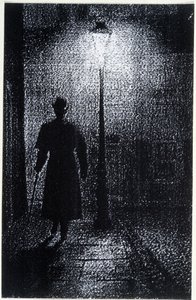 La atmósfera de las calles de Londres por la noche, finales del siglo XIX de Unknown artist