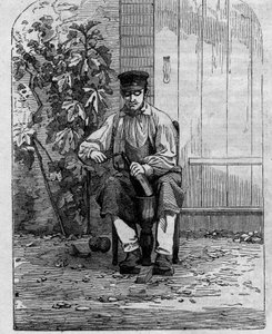 El embotellado del vino de Champagne. Grabado de 1864.