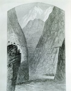 El puente sobre el río Apurímac, grabado. Perú de Unknown artist