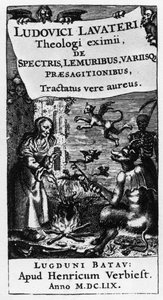 El caldero de la bruja - Frontispicio del libro “De spectris lemuribus et magnis” por Ludwig Lavater (1527-1586) - 1659