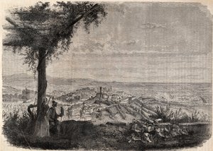 La ciudad de Bérgamo (Bérgamo) alrededor de 1858 - grabado de Unknown artist