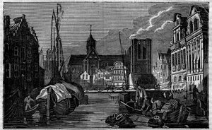 La ciudad de Gante en Bélgica en el siglo XIX de Unknown artist