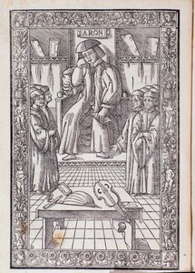 El compositor y teórico musical Pietro Aaron entre sus estudiantes de Unknown artist