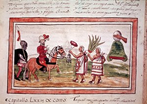 La conquista de México por el conquistador español Hernán Cortés de Unknown artist