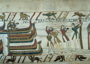 La conquista de Inglaterra por el ejército del Duque de Normandía Guillermo el Conquistador (1027-1087) de Unknown artist