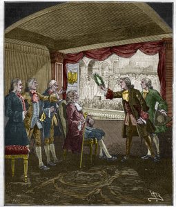 La coronación de Voltaire (François-Marie Arouet) de Unknown artist