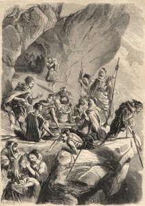 Los falsificadores de Cabilia en 1857. Grabado en “Le Monde illustré” de 1857. Colección privada.