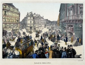 La multitud en el bulevar de los Italianos de Unknown artist