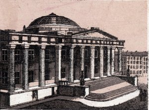 La aduana en Nueva York, Estados Unidos en "El Mundo Ilustrado 168 vistas". Sin fecha (finales del siglo XIX). de Unknown artist