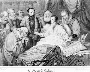 La muerte de Juan Calvino (1509 - 1564)