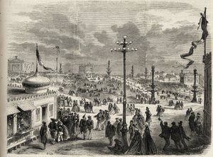 La fiesta del 15 de agosto de 1867 en el Trocadero en París - El universo ilustre de 1867 de Unknown artist