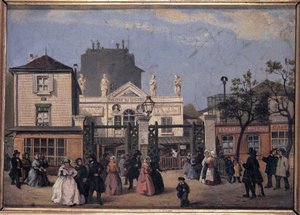 El antiguo teatro Bobino (o Luxemburgo), c.1840 de Unknown artist