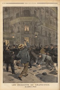 La pelea general continuó en las calles de París por la noche, reuniendo a los anarquistas que pensaban que estaban protegidos por las palabras del Ministro del Interior Charles Dupuy (1851-1923) contra las fuerzas del orden. Estos disturbios llevarán dire de Unknown artist