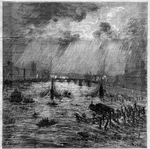 La gran inundación de Toulouse el 23 de junio. de Unknown artist