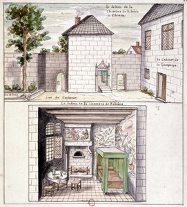 La casa de Rabelais en Chinon - acuarela de Unknown artist