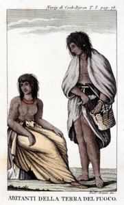Los habitantes de la Tierra del Fuego (Chile) de Unknown artist