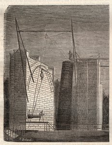 El gran telescopio de espejo (o leviatán) de William Parsons llamado Lord Rosse (1800-1867), del Castillo de Birr en Parsonstown (Irlanda) de Unknown artist