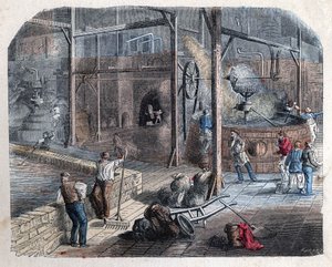 La fabricación de cerveza. Ilustración del siglo XIX. Colección Bianchetti.