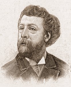 Miembros de la Academia Francesa en 1895: retrato de Édouard Pailleron (1834-1899), poeta y dramaturgo francés.