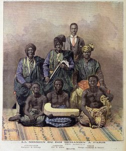 La misión del Rey Behanzin de Dahomey (actual Benín) en París - en "Le Petite Journal" del 2 de diciembre de Unknown artist