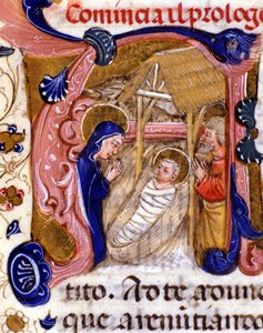 La Natividad. Manuscrito del siglo XV
