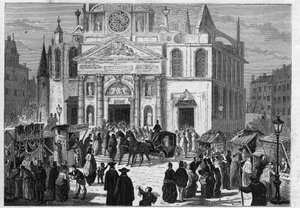 La novena de Santa Genoveva en la iglesia de Saint Etienne du Mont en París de Unknown artist