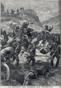 La revuelta de los indios pieles rojas del norte de Minnesota en Estados Unidos en 1898