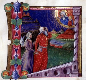 El sacrificio de Noé. Antifonario del siglo XV. Biblioteca de Lodi
