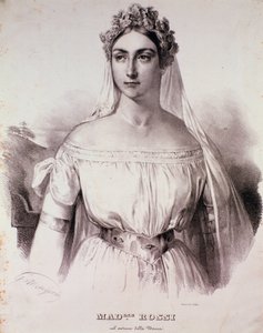 La cantante Mademoiselle Rossi en la ópera La Norma de Unknown artist