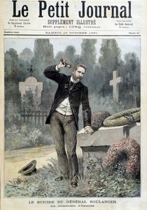 El suicidio del General Boulanger en el cementerio de Ixelles - en "Le Petit Journal" del 10/10/1891 (grabado) de Unknown artist