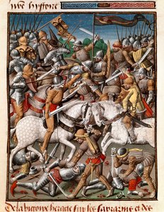 La victoria del emperador bizantino Heraclio sobre los sarracenos. Miniatura en 