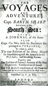 Los viajes y aventuras del Capitán Bartholomew Sharp y otros en el Mar del Sur, c.1684