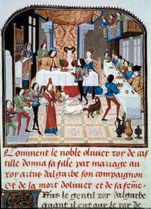 El banquete de bodas de la hija de Olivier de Castile con Artus d