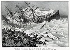 El naufragio del transatlántico RMS Atlantic de la White Star Line, en la costa de Nueva Escocia de Unknown artist
