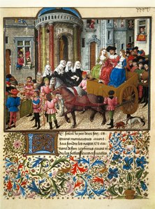 Teseo en Atenas Miniatura de un manuscrito francés de 