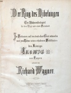 Portada de la partitura musical de Der Ring des Nibelungen de Wagner