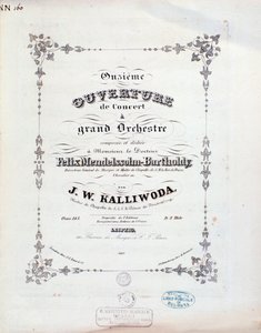 Portada de partitura de la obertura n.º 11 de Kalliwoda