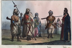 Trajes tradicionales kurdos - georgianos - armenios de Unknown artist