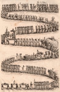 Procesión tradicional durante el festival de viticultores en Vevey, Suiza