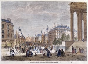 Transformaciones de París bajo el Segundo Imperio, Haussmann París. Inauguración del Boulevard Malesherbes (obras de Haussmann) de Unknown artist
