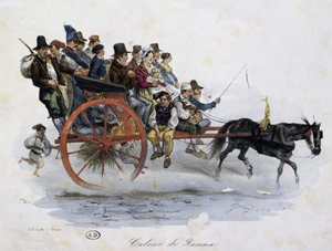 Transporte en común: carruaje de Unknown artist