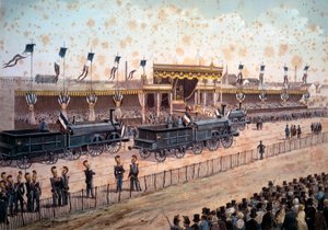 Transporte: inauguración de la línea ferroviaria entre París y Estrasburgo de Unknown artist
