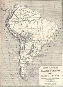 Mapa de viaje de Alcide d