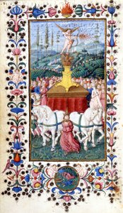 Triunfo del Amor por Francesco Petrarca. Manuscrito del siglo XV. Trivulziana, Milán de Unknown artist